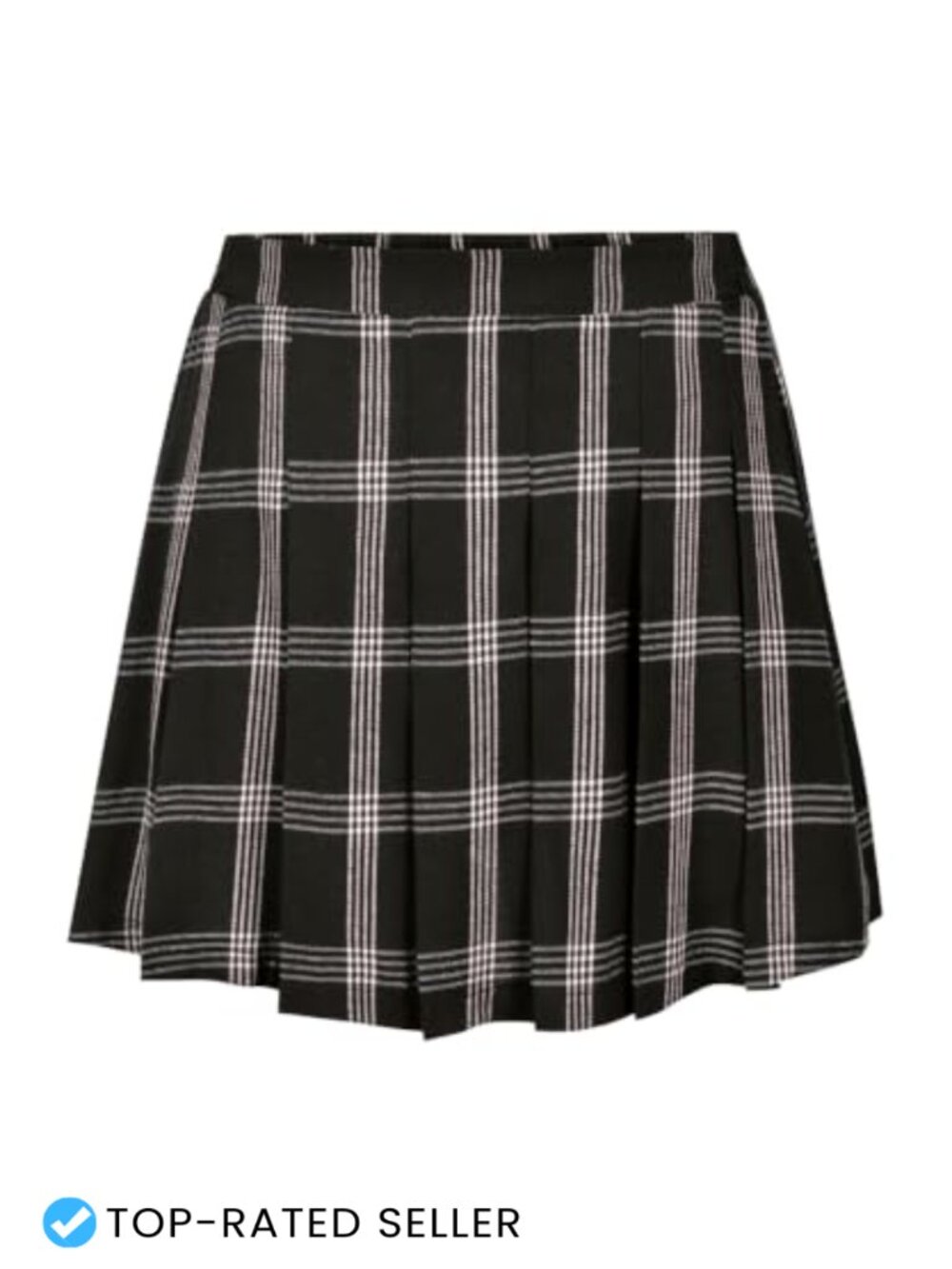 Plus Size Pleated Skater Skirt Mini A-Line Elastic Waist